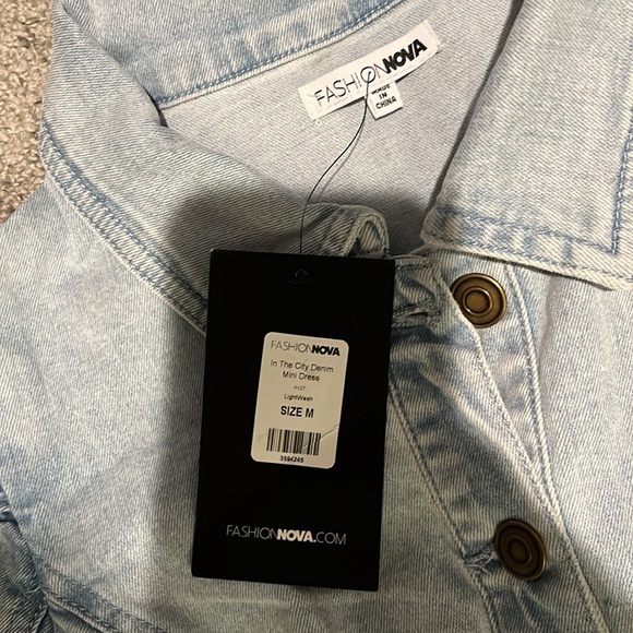 Denim puff sleeve Dress - Picture 7 of 13